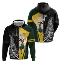 New Zealand and South Africa Rugby Custom Hoodie Maori Silver Fern Springbok Together - Polynesian Pride