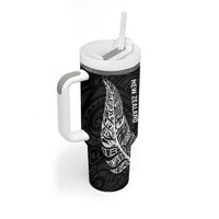 New Zealand and South Africa Rugby Tumbler With Handle Maori Silver Fern Springbok Together - Polynesian Pride