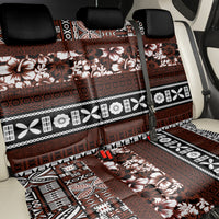 Bula Fiji Back Car Seat Cover Fijian Tapa Masi With Hibiscus Flowers LT14 - Polynesian Pride