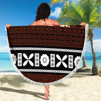 Bula Fiji Beach Blanket Fijian Tapa Masi With Hibiscus Flowers LT14 - Polynesian Pride