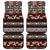 Bula Fiji Car Mats Fijian Tapa Masi With Hibiscus Flowers LT14 Brown - Polynesian Pride