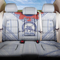 Queen Salote College 100 Years Personalized Back Car Seat Cover Tonga QSC Heilala Lei White Ngatu Pattern LT14 One Size White - Polynesian Pride