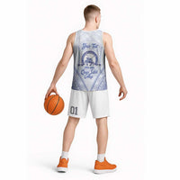 Queen Salote College 100 Years Personalized Basketball Jersey Tonga QSC Heilala Lei White Ngatu Pattern LT14 - Polynesian Pride