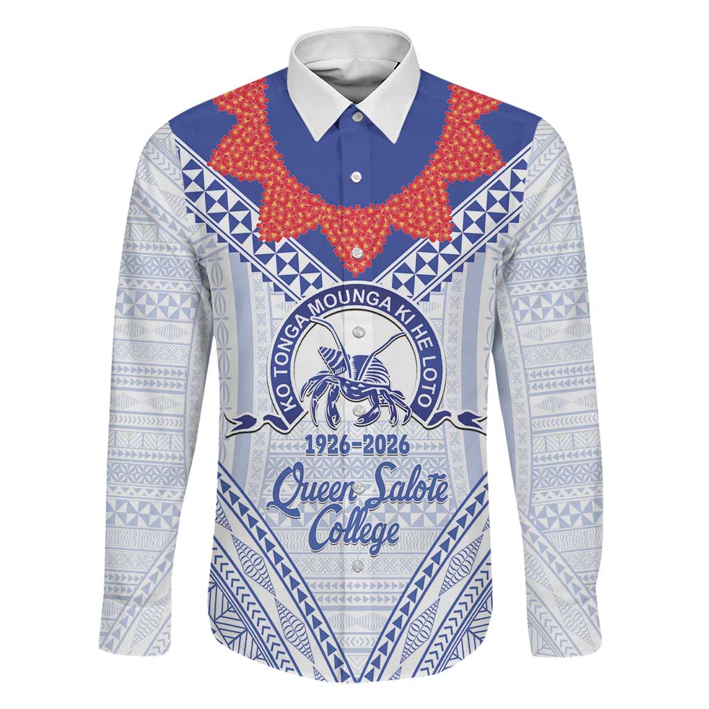 Queen Salote College 100 Years Personalized Family Matching Mermaid Dress and Hawaiian Shirt Tonga QSC Heilala Lei White Ngatu Pattern
