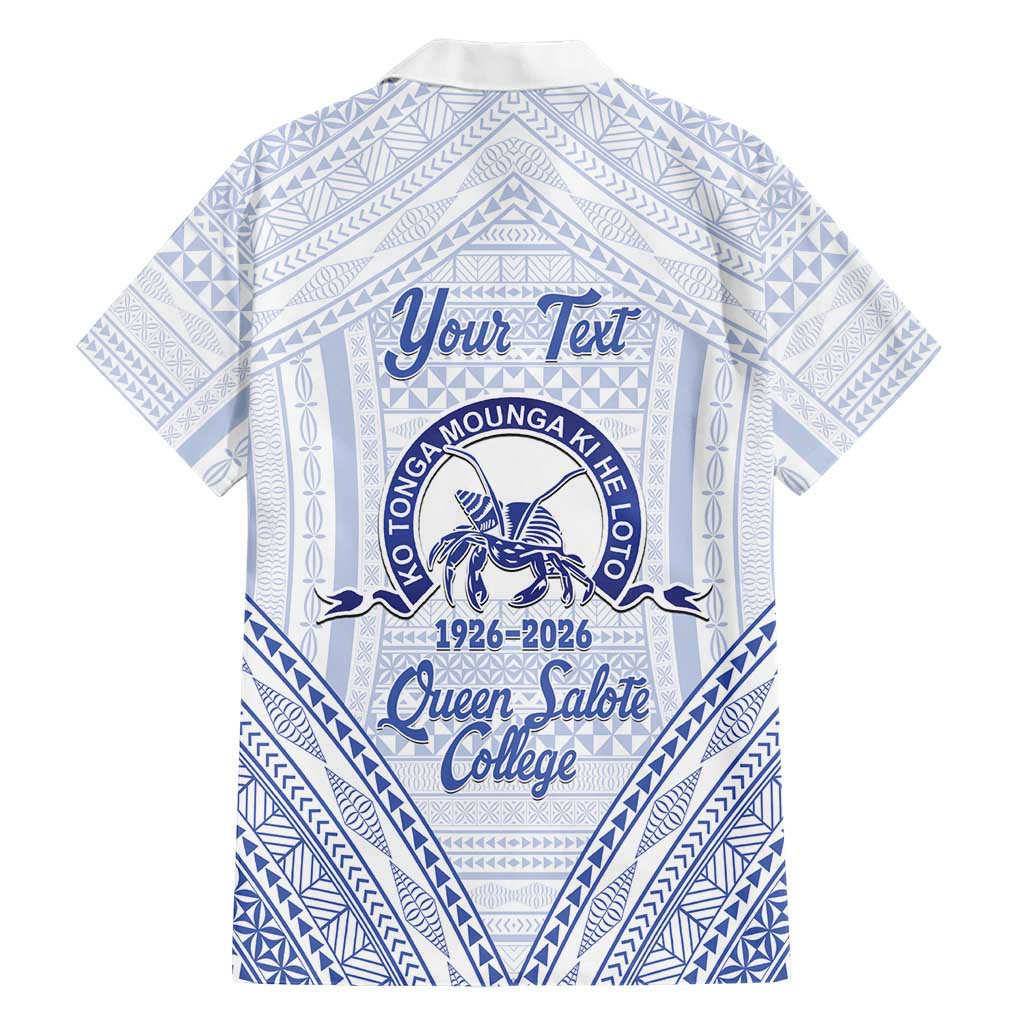 Queen Salote College 100 Years Personalized Family Matching Tank Maxi Dress and Hawaiian Shirt Tonga QSC Heilala Lei White Ngatu Pattern
