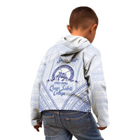 Queen Salote College 100 Years Personalized Kid Hoodie Tonga QSC Heilala Lei White Ngatu Pattern LT14 - Polynesian Pride