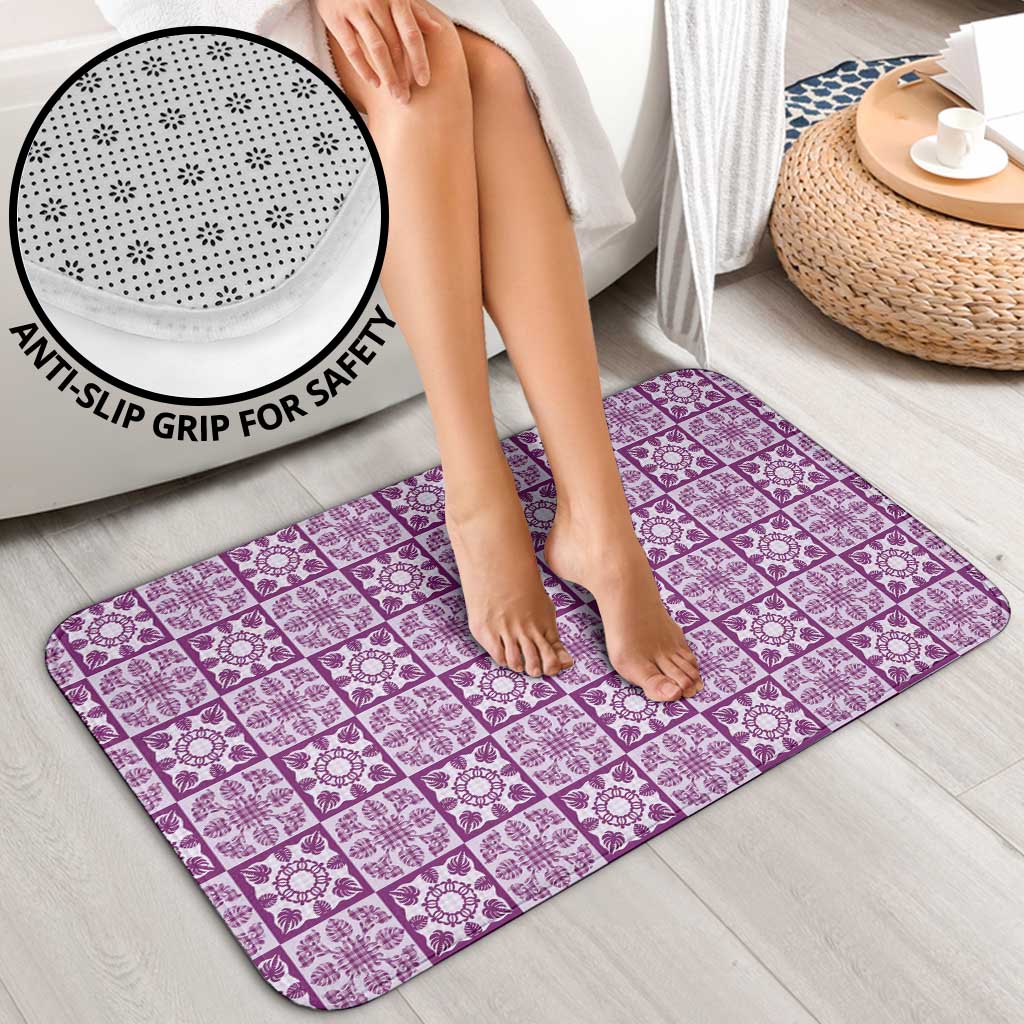 Poni Palaka Quilt Hawaii Bathroom Set Hawaiian Tropical Monstera Sea Turtle LT14 - Polynesian Pride