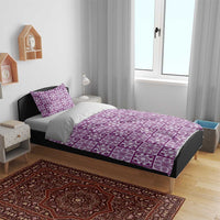 Poni Palaka Quilt Hawaii Bedding Set Hawaiian Tropical Monstera Sea Turtle
