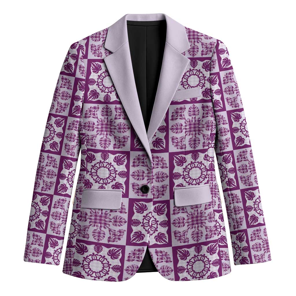 Poni Palaka Quilt Hawaii Blazer Hawaiian Tropical Monstera Sea Turtle