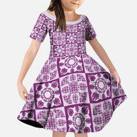 Poni Palaka Quilt Hawaii Family Matching Off Shoulder Maxi Dress and Hawaiian Shirt Hawaiian Tropical Monstera Sea Turtle