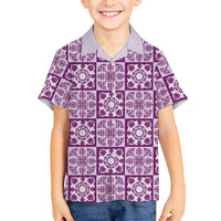 Poni Palaka Quilt Hawaii Family Matching Off Shoulder Short Dress and Hawaiian Shirt Hawaiian Tropical Monstera Sea Turtle