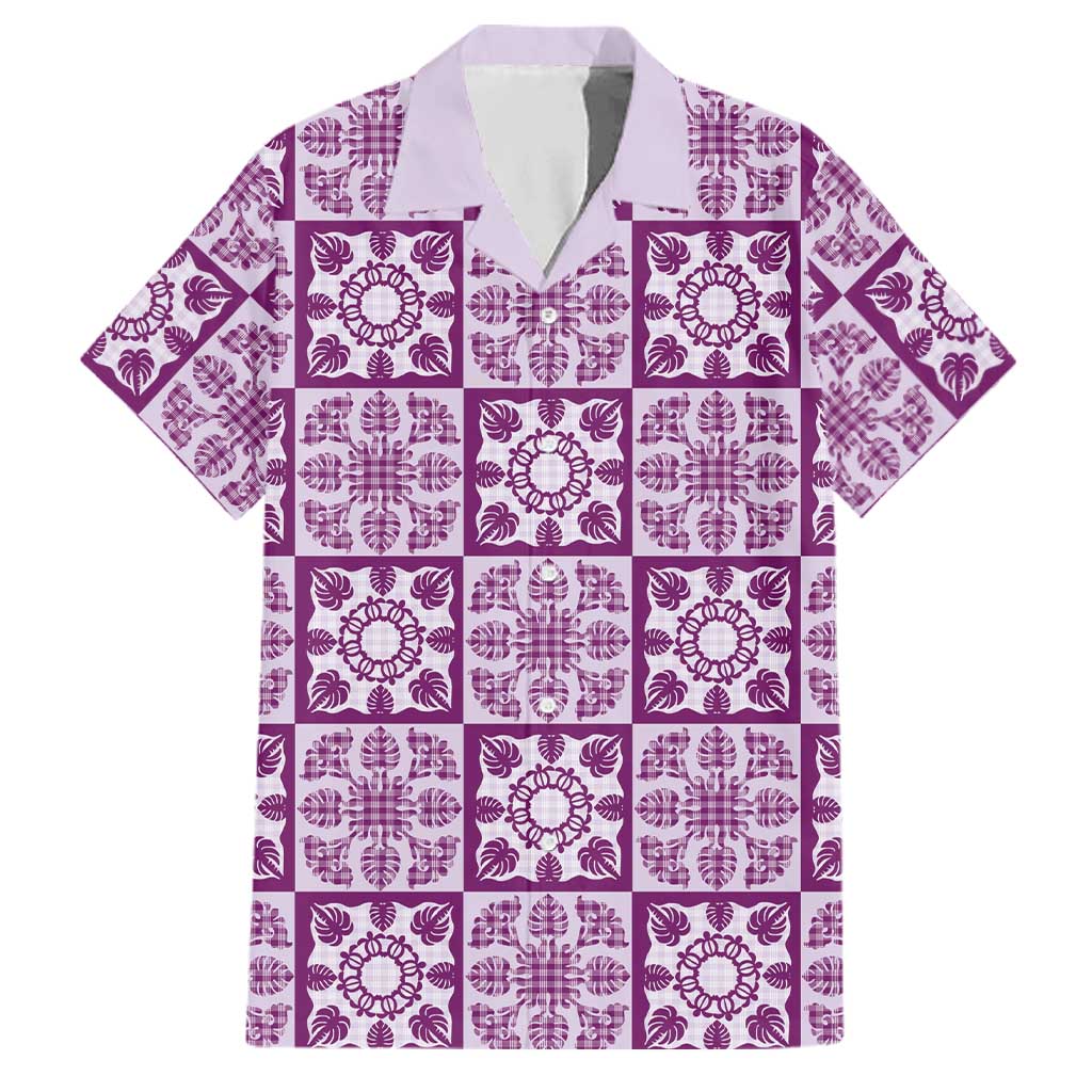 Poni Palaka Quilt Hawaii Family Matching Puletasi and Hawaiian Shirt Hawaiian Tropical Monstera Sea Turtle