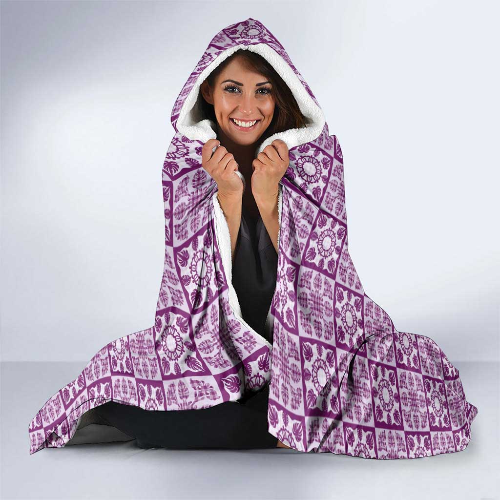 Poni Palaka Quilt Hawaii Hooded Blanket Hawaiian Tropical Monstera Sea Turtle