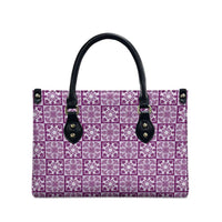 Poni Palaka Quilt Hawaii Leather Bag Hawaiian Tropical Monstera Sea Turtle LT14 - Polynesian Pride