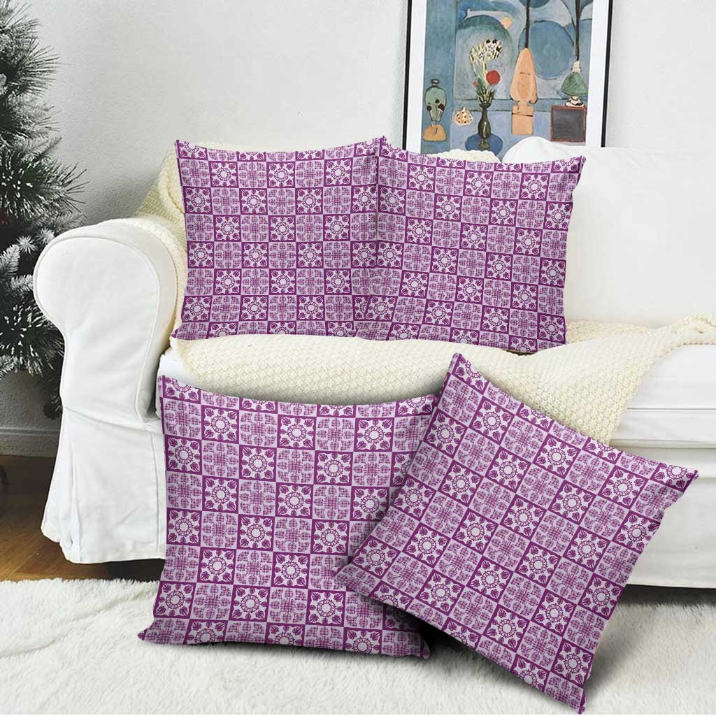 Poni Palaka Quilt Hawaii Pillow Cover Hawaiian Tropical Monstera Sea Turtle