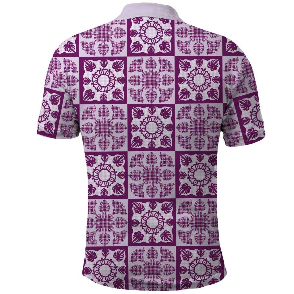 Poni Palaka Quilt Hawaii Polo Shirt Hawaiian Tropical Monstera Sea Turtle LT14 - Polynesian Pride