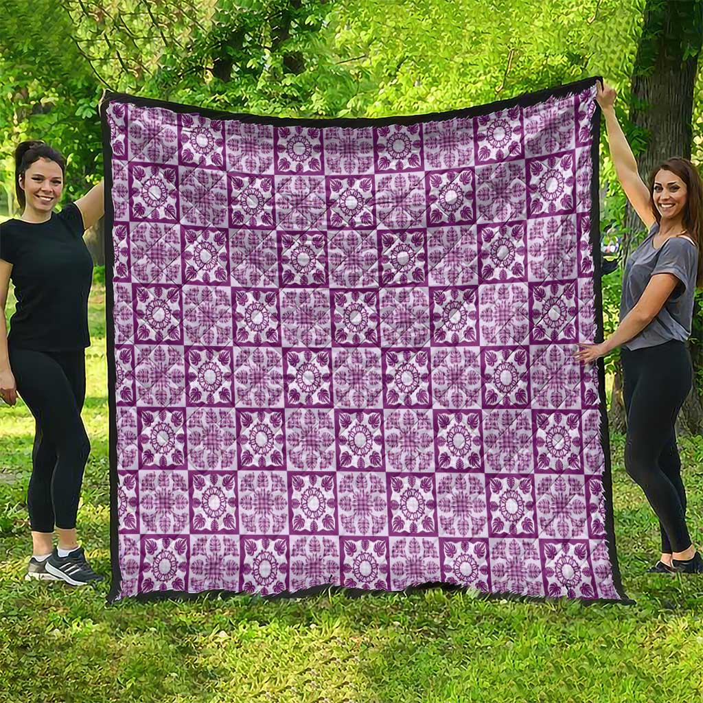 Poni Palaka Quilt Hawaii Quilt Hawaiian Tropical Monstera Sea Turtle LT14 - Polynesian Pride