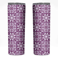Poni Palaka Quilt Hawaii Skinny Tumbler Hawaiian Tropical Monstera Sea Turtle