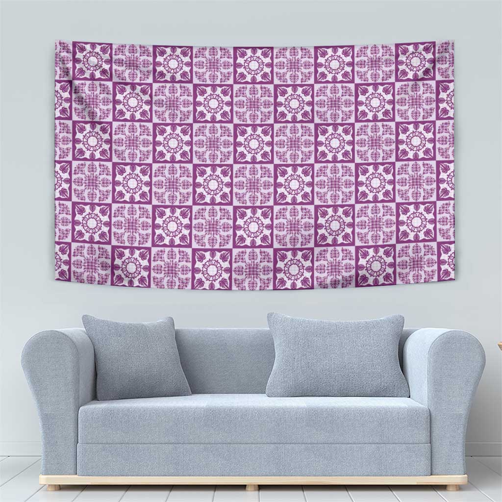 Poni Palaka Quilt Hawaii Tapestry Hawaiian Tropical Monstera Sea Turtle