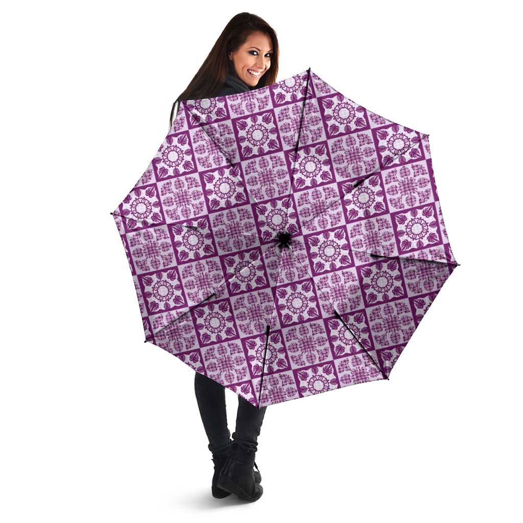 Poni Palaka Quilt Hawaii Umbrella Hawaiian Tropical Monstera Sea Turtle LT14 - Polynesian Pride