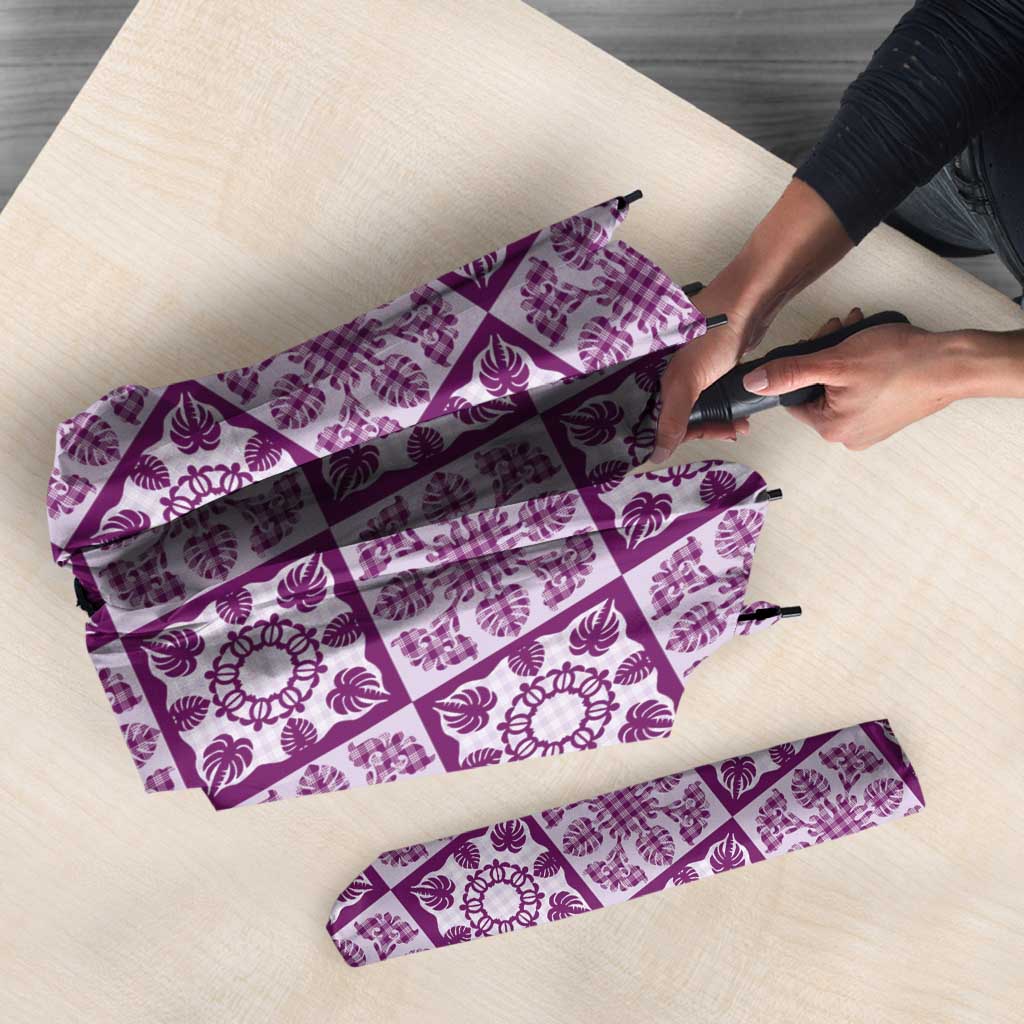Poni Palaka Quilt Hawaii Umbrella Hawaiian Tropical Monstera Sea Turtle LT14 - Polynesian Pride