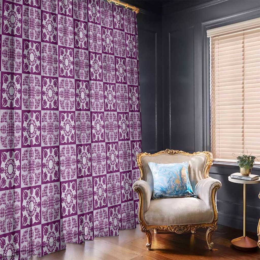 Poni Palaka Quilt Hawaii Window Curtain Hawaiian Tropical Monstera Sea Turtle LT14 - Polynesian Pride
