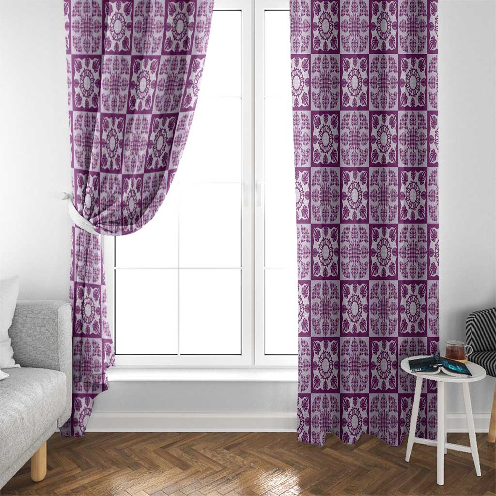 Poni Palaka Quilt Hawaii Window Curtain Hawaiian Tropical Monstera Sea Turtle LT14 - Polynesian Pride