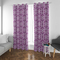 Poni Palaka Quilt Hawaii Window Curtain Hawaiian Tropical Monstera Sea Turtle LT14 With Grommets Purple - Polynesian Pride