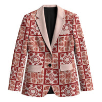 Ulaula Palaka Quilt Hawaii Blazer Hawaiian Tropical Monstera Sea Turtle
