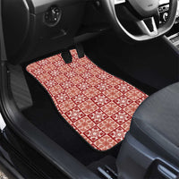 Ulaula Palaka Quilt Hawaii Car Mats Hawaiian Tropical Monstera Sea Turtle