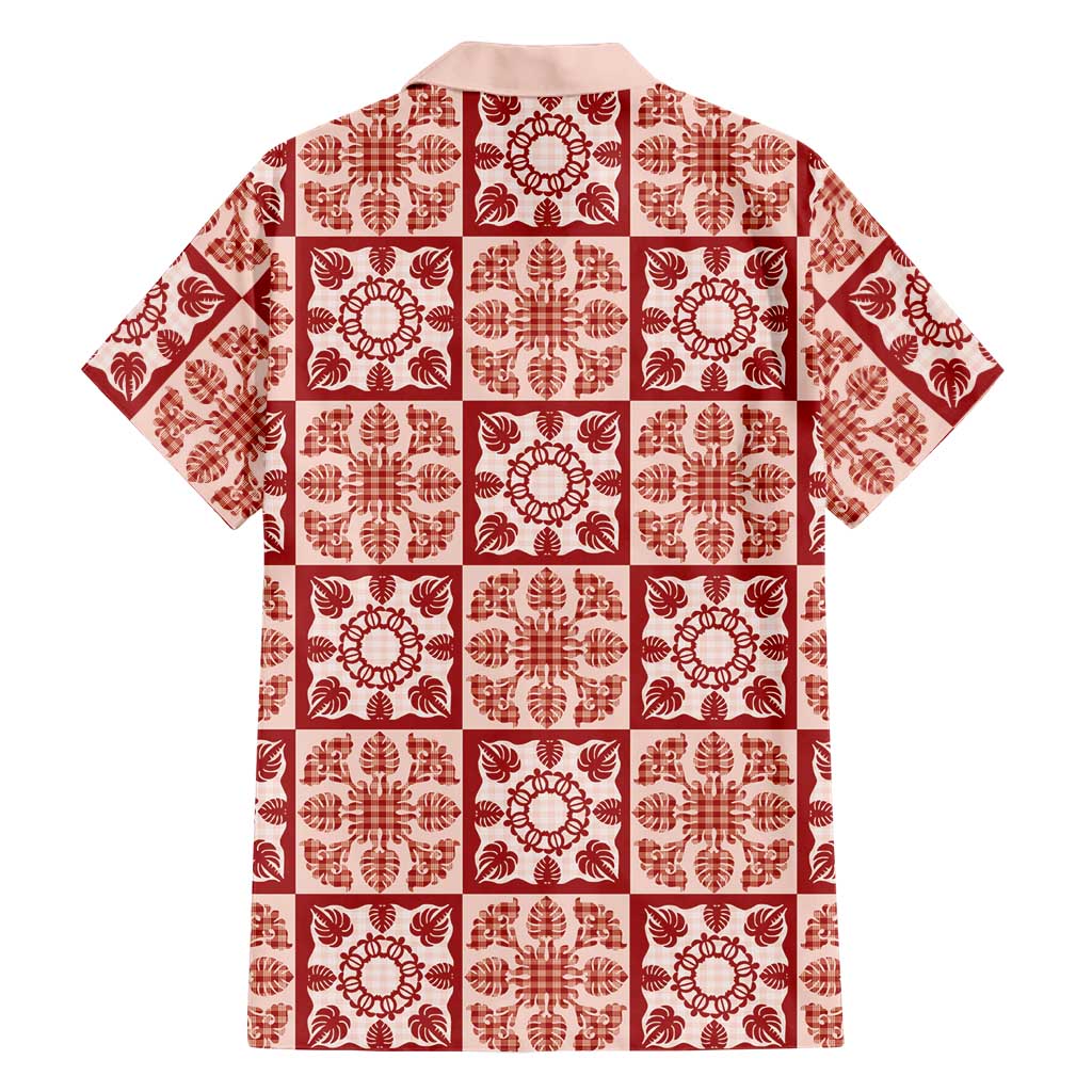 Ulaula Palaka Quilt Hawaii Family Matching Off Shoulder Maxi Dress and Hawaiian Shirt Hawaiian Tropical Monstera Sea Turtle