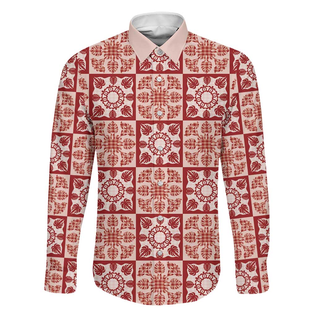 Ulaula Palaka Quilt Hawaii Family Matching Off Shoulder Short Dress and Hawaiian Shirt Hawaiian Tropical Monstera Sea Turtle