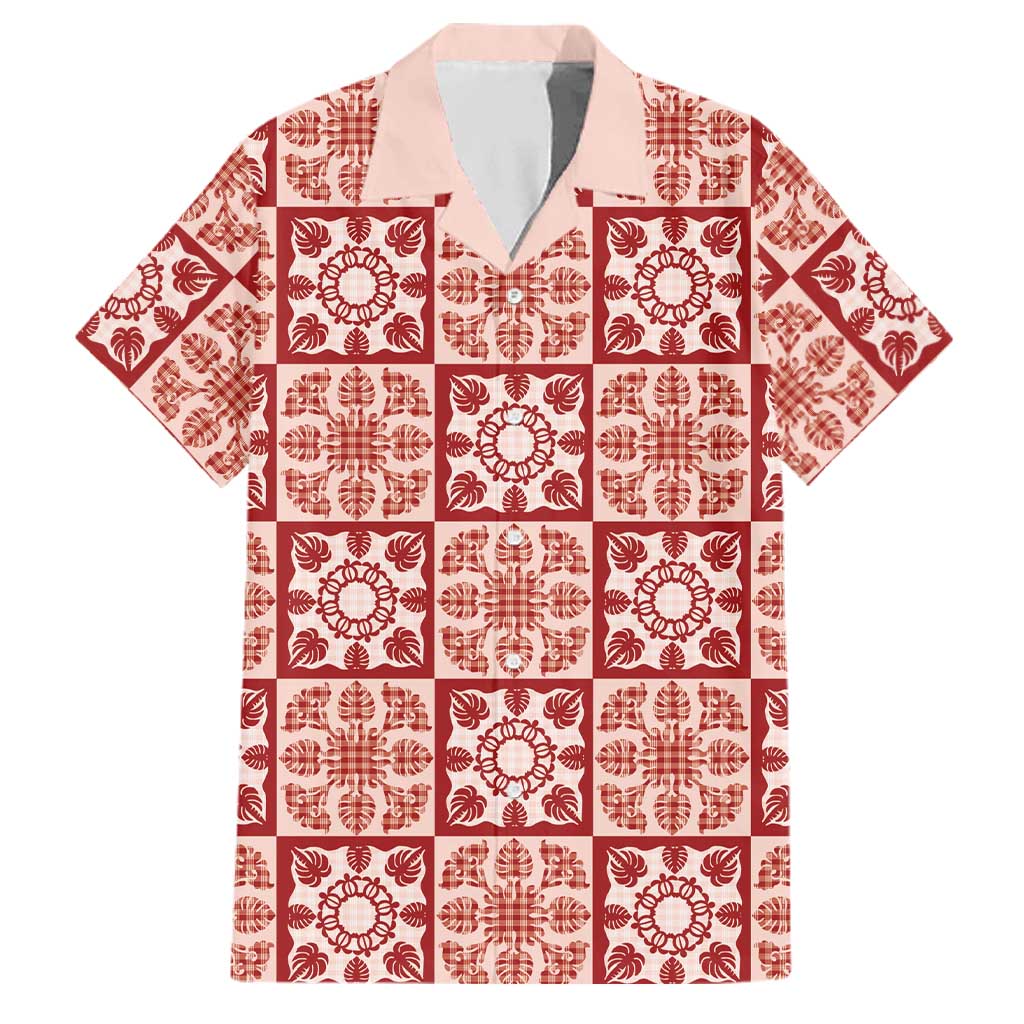 Ulaula Palaka Quilt Hawaii Family Matching Summer Maxi Dress and Hawaiian Shirt Hawaiian Tropical Monstera Sea Turtle
