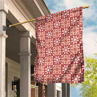 Ulaula Palaka Quilt Hawaii Garden Flag Hawaiian Tropical Monstera Sea Turtle