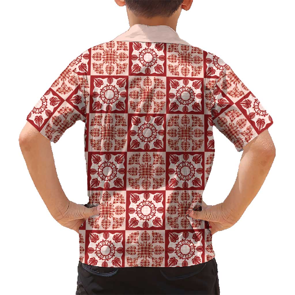 Ulaula Palaka Quilt Hawaii Hawaiian Shirt Hawaiian Tropical Monstera Sea Turtle