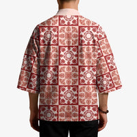Ulaula Palaka Quilt Hawaii Kimono Hawaiian Tropical Monstera Sea Turtle