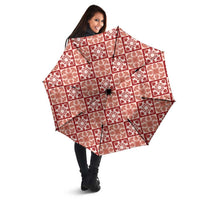 Ulaula Palaka Quilt Hawaii Umbrella Hawaiian Tropical Monstera Sea Turtle LT14 - Polynesian Pride