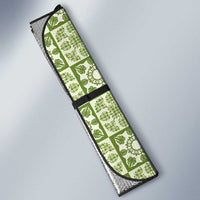 Omaomao Palaka Quilt Hawaii Auto Sun Shade Hawaiian Tropical Monstera Sea Turtle LT14 - Polynesian Pride