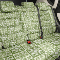 Omaomao Palaka Quilt Hawaii Back Car Seat Cover Hawaiian Tropical Monstera Sea Turtle