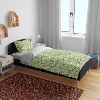 Omaomao Palaka Quilt Hawaii Bedding Set Hawaiian Tropical Monstera Sea Turtle