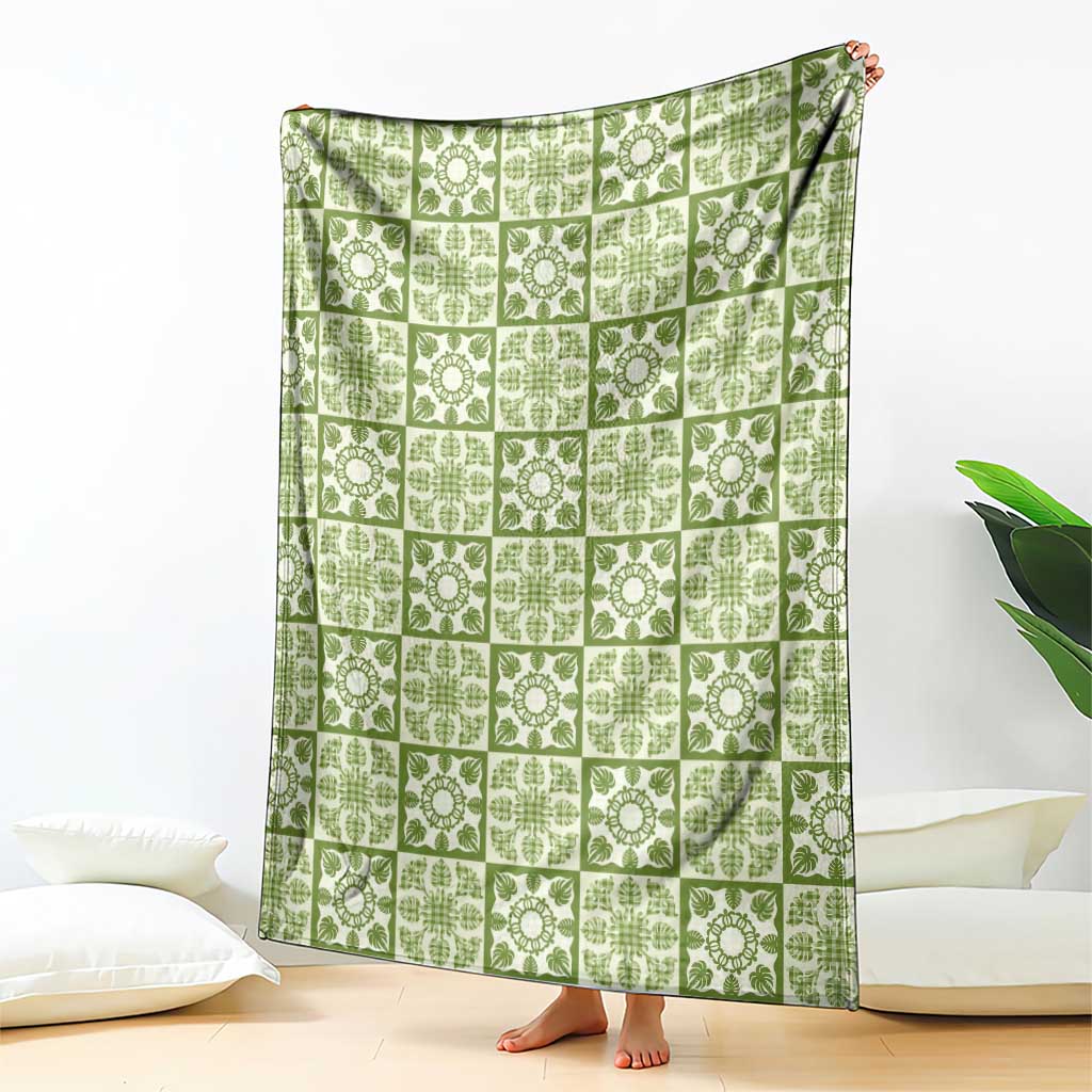 Omaomao Palaka Quilt Hawaii Blanket Hawaiian Tropical Monstera Sea Turtle
