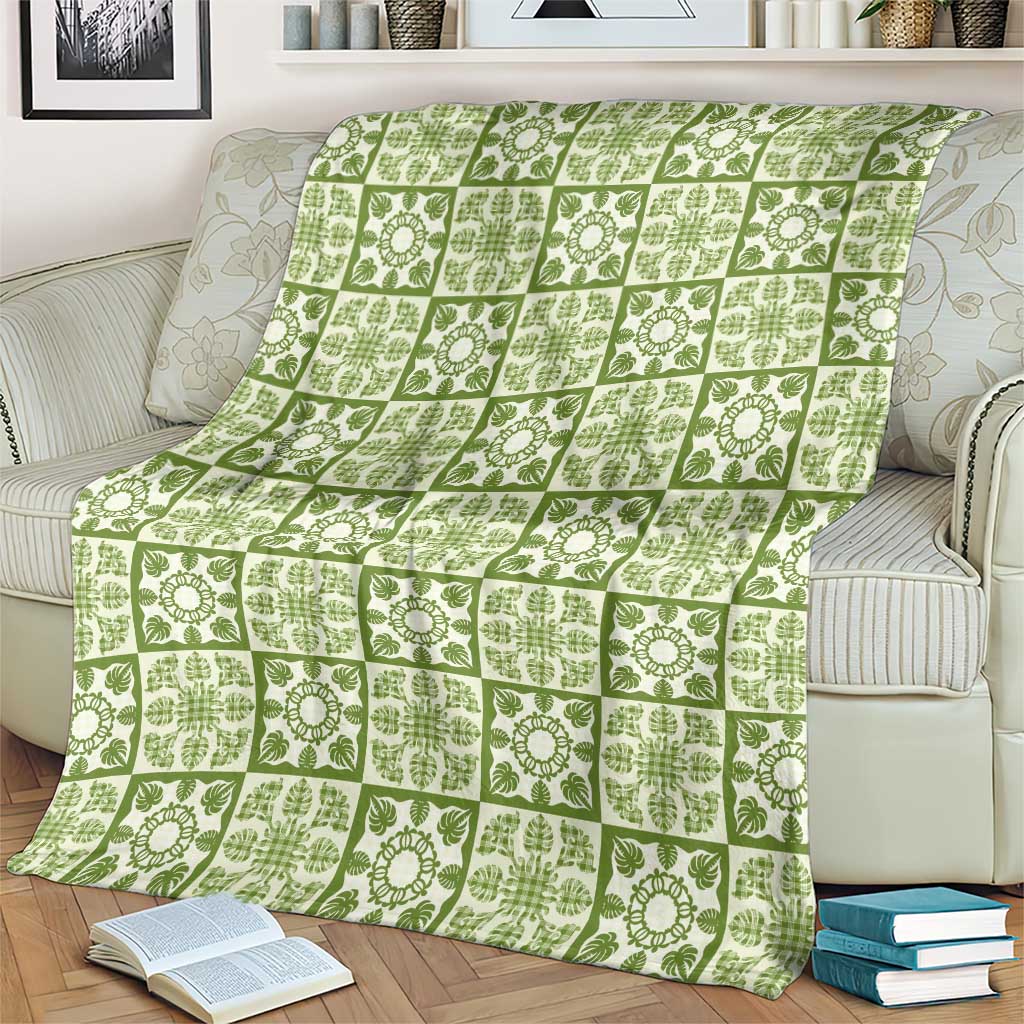 Omaomao Palaka Quilt Hawaii Blanket Hawaiian Tropical Monstera Sea Turtle