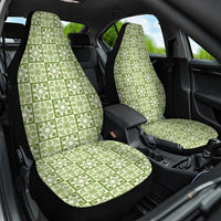 Omaomao Palaka Quilt Hawaii Car Seat Cover Hawaiian Tropical Monstera Sea Turtle LT14 One Size Green - Polynesian Pride