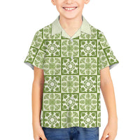 Omaomao Palaka Quilt Hawaii Family Matching Summer Maxi Dress and Hawaiian Shirt Hawaiian Tropical Monstera Sea Turtle