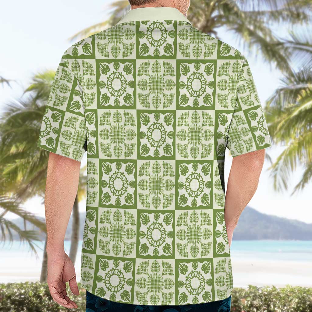 Omaomao Palaka Quilt Hawaii Hawaiian Shirt Hawaiian Tropical Monstera Sea Turtle LT14 - Polynesian Pride