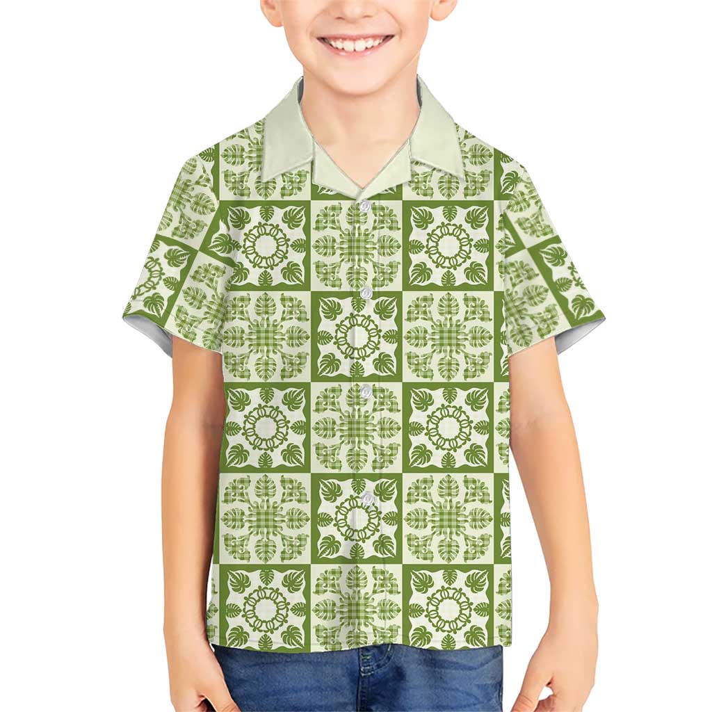 Omaomao Palaka Quilt Hawaii Hawaiian Shirt Hawaiian Tropical Monstera Sea Turtle LT14 - Polynesian Pride