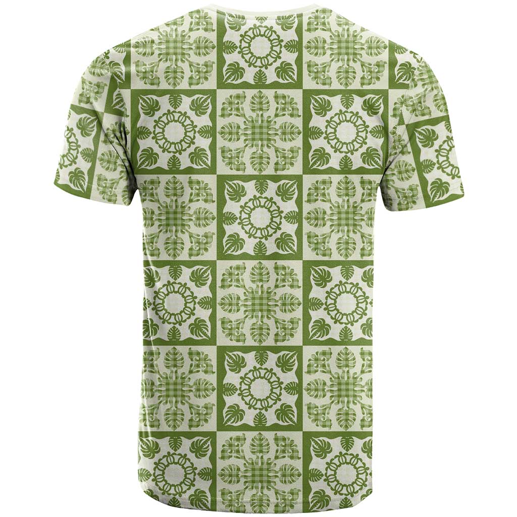 Omaomao Palaka Quilt Hawaii T Shirt Hawaiian Tropical Monstera Sea Turtle