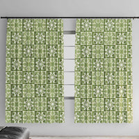 Omaomao Palaka Quilt Hawaii Window Curtain Hawaiian Tropical Monstera Sea Turtle