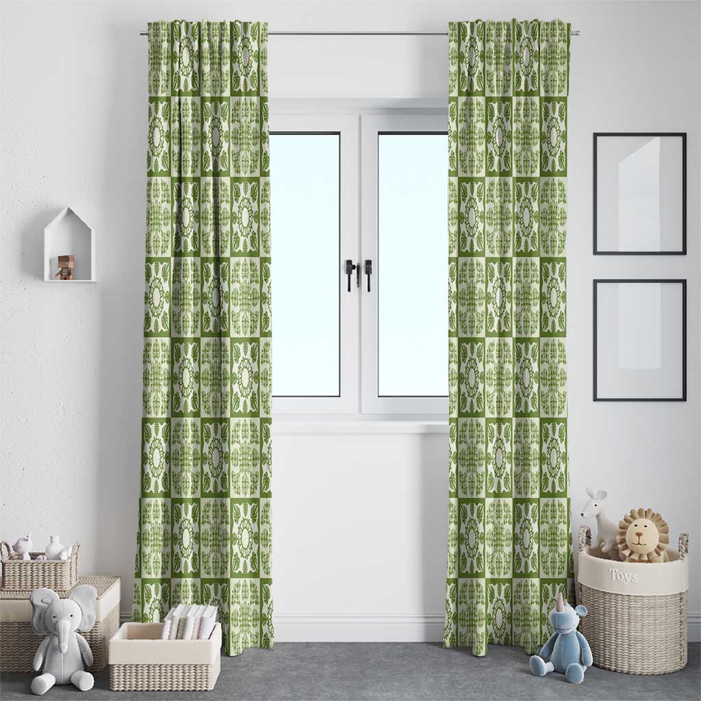 Omaomao Palaka Quilt Hawaii Window Curtain Hawaiian Tropical Monstera Sea Turtle