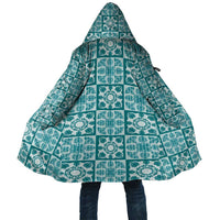 Cyan Palaka Quilt Hawaii Cloak Hawaiian Tropical Monstera Sea Turtle LT14 Unisex Cyan - Polynesian Pride